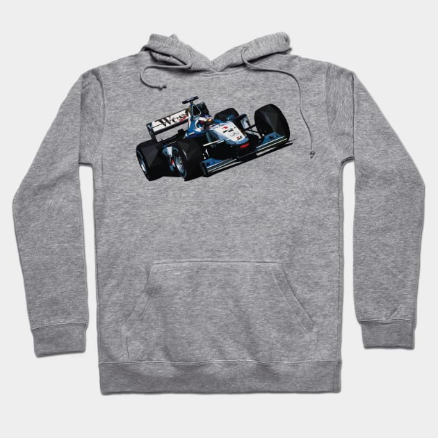 Mika Hakkinen F1 car Low Poly Hoodie by pxl_g